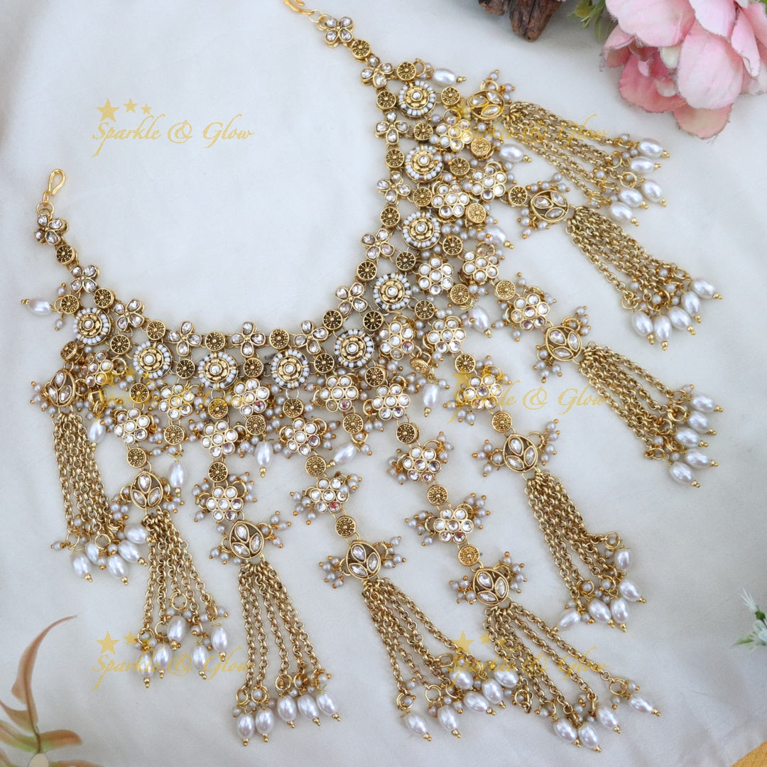 Elegant Gold Floral Hair Bun Accessory - Festive Ready