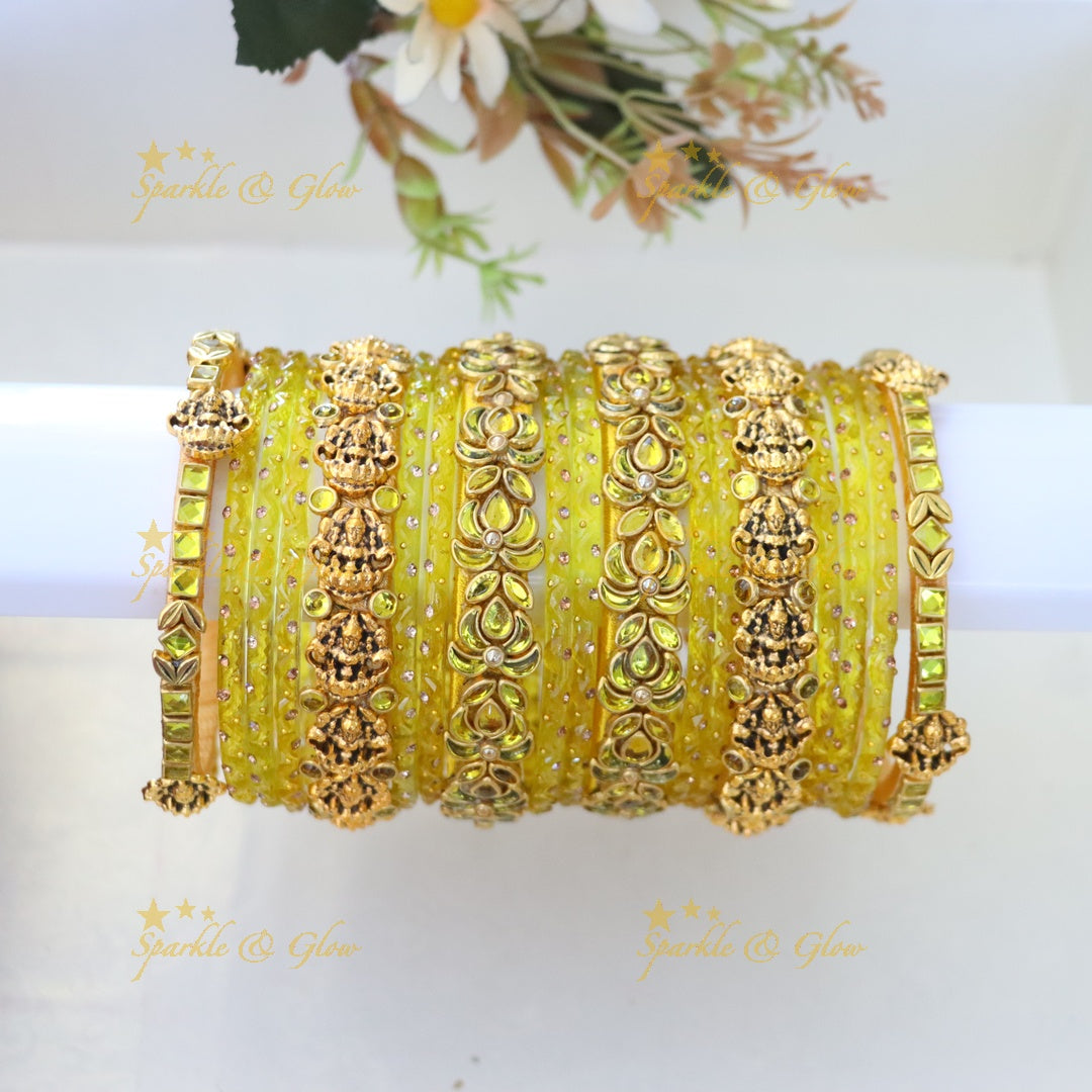 Exquisite Green Silk Thread Bangles for Weddings & Festivals ONE HAND