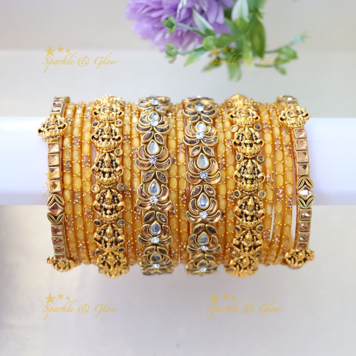 Exquisite Green Silk Thread Bangles for Weddings & Festivals ONE HAND