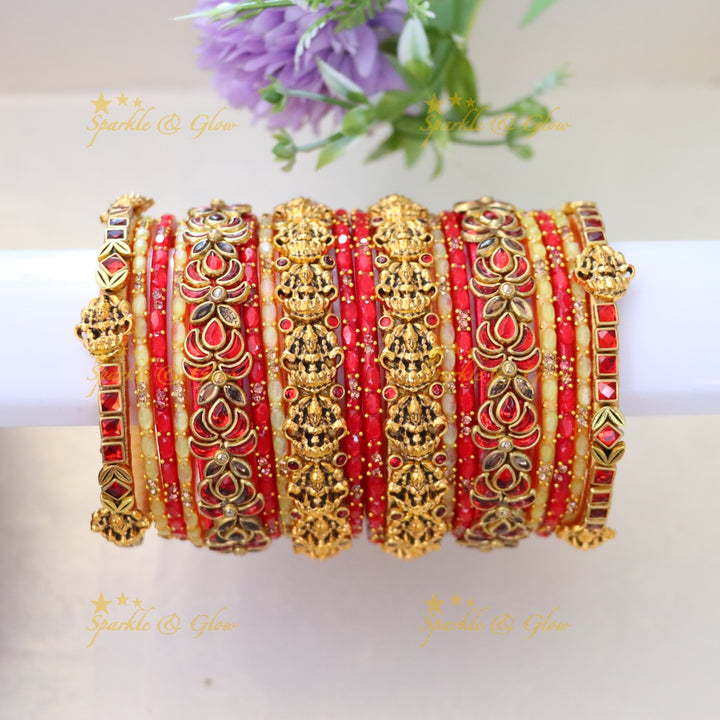 Exquisite Green Silk Thread Bangles for Weddings & Festivals ONE HAND