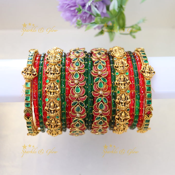 Exquisite Green Silk Thread Bangles for Weddings & Festivals ONE HAND
