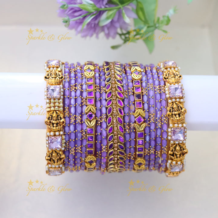 Exquisite Green Silk Thread Bangles for Celebrations ONE HAND