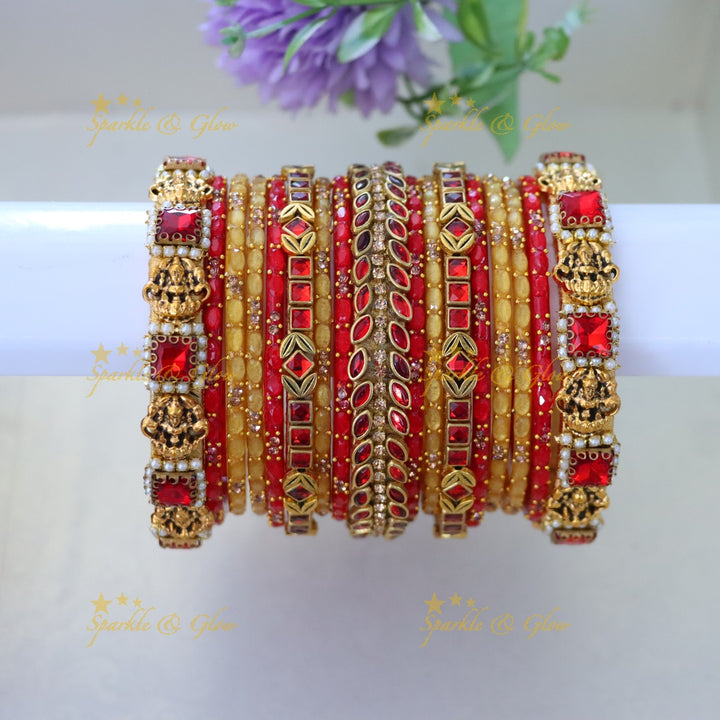 Exquisite Green Silk Thread Bangles for Celebrations ONE HAND