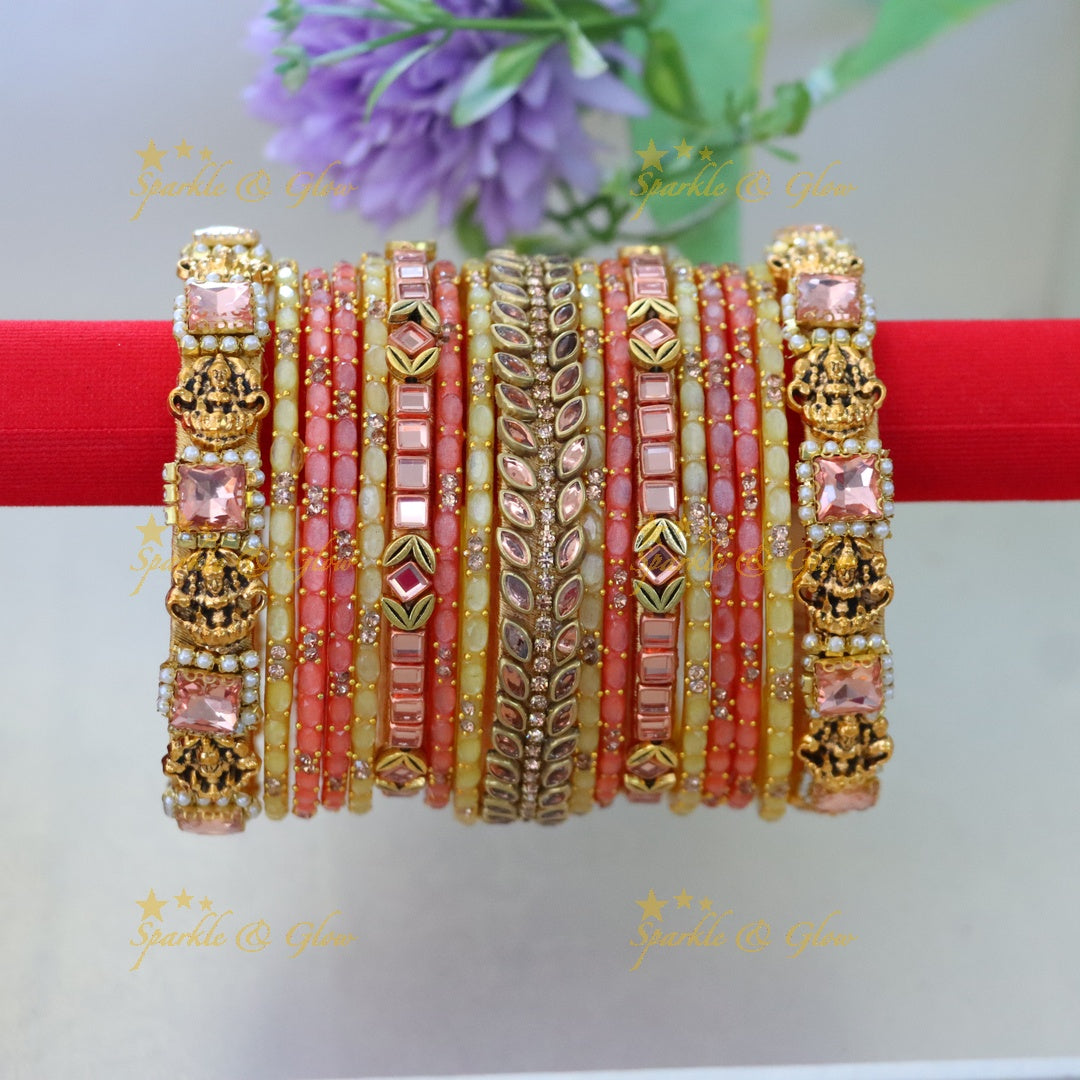 Exquisite Green Silk Thread Bangles for Celebrations ONE HAND