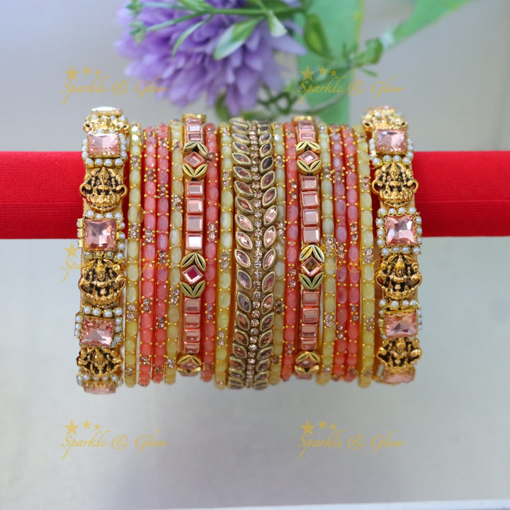 Exquisite Green Silk Thread Bangles for Celebrations ONE HAND