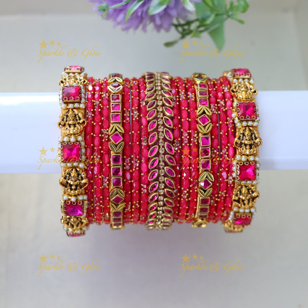 Exquisite Green Silk Thread Bangles for Celebrations ONE HAND