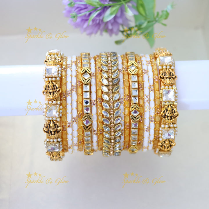 Exquisite Green Silk Thread Bangles for Celebrations ONE HAND