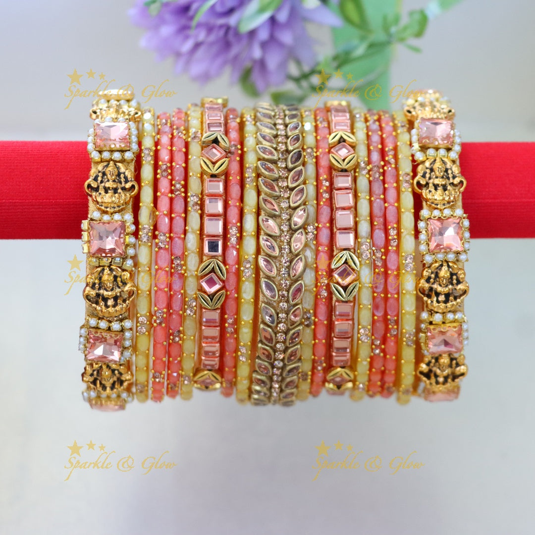 Exquisite Green Silk Thread Bangles for Celebrations ONE HAND
