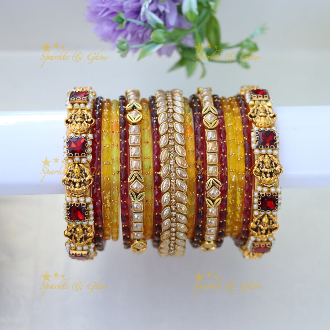 Exquisite Green Silk Thread Bangles for Celebrations ONE HAND