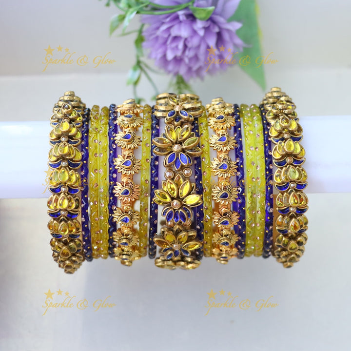 Silk Thread Bangles - Elegant Festive Bangle Set ONE HAND