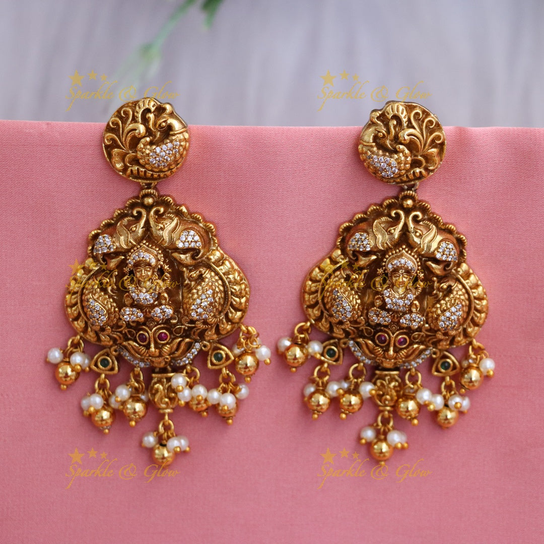Exquisite Gold Temple Earrings for Weddings