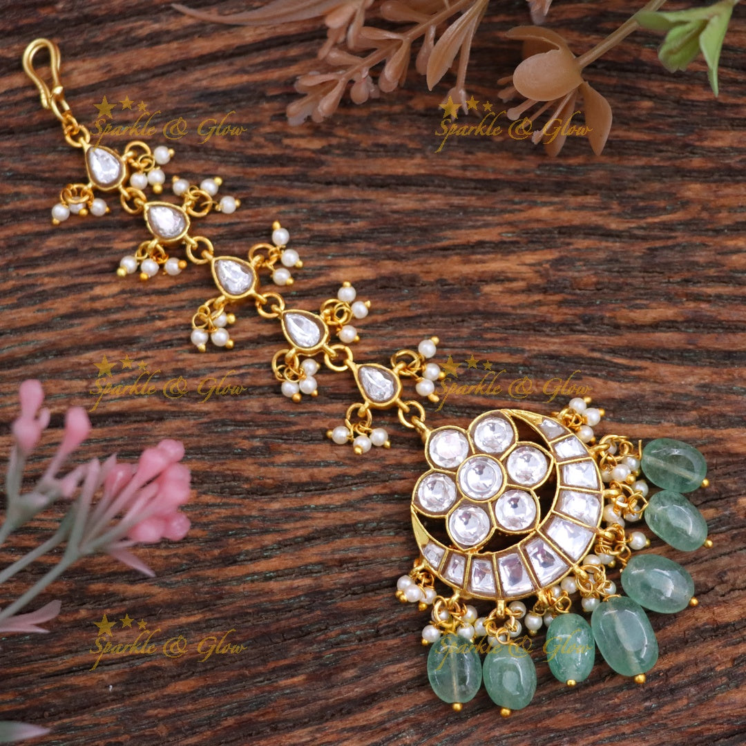 Exquisite Gold Maang Tikka for Weddings and Festive Seasons