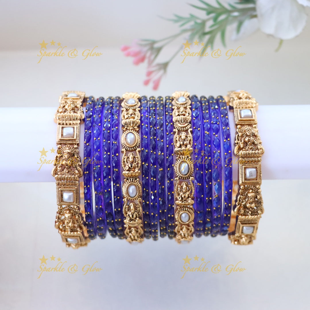 Exquisite Gold Temple Bangles for Brides