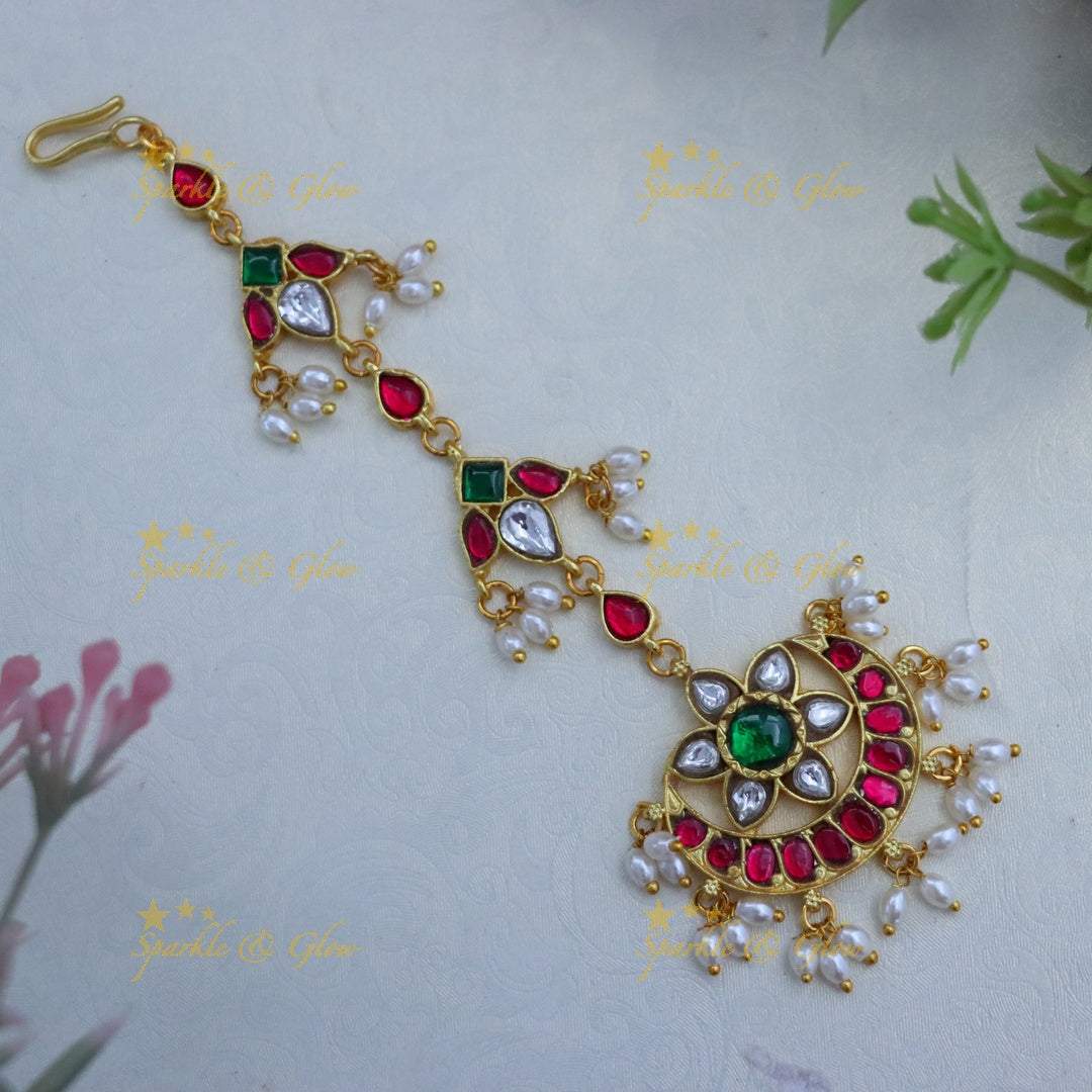 Elegant Gold Maang Tikka for Weddings & Festivals