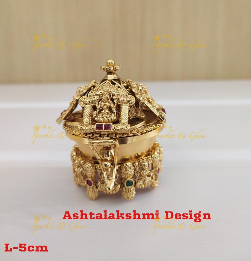 Exquisite Ashta Lakshmi Kumkum Box for Rituals & Gifting