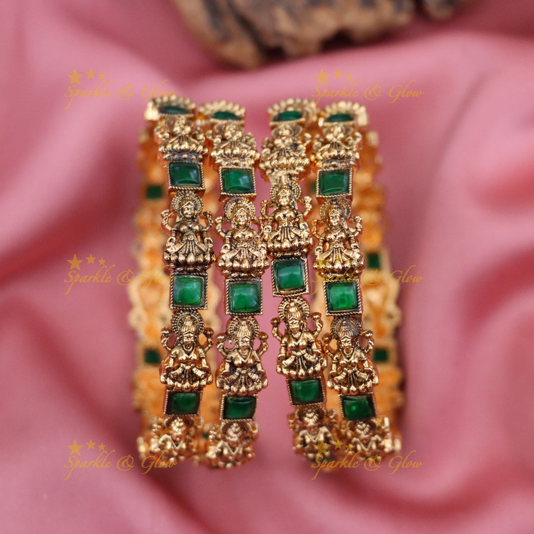 Elegant Gold Temple Bangles for Festive Occasions
