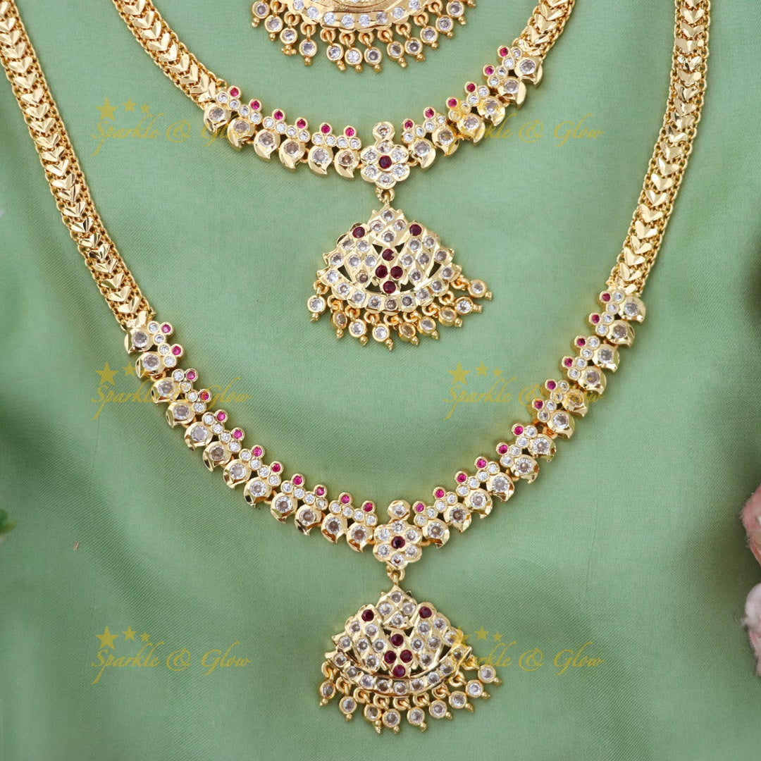 Exquisite Bridal Necklace Set in Microgold - Perfect for Weddings