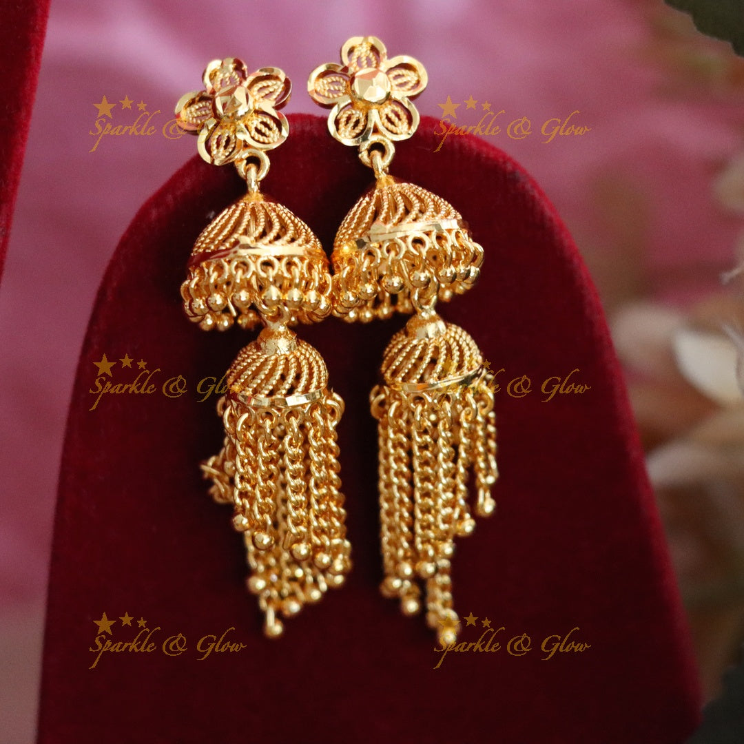 Exquisite Microgold Jhumkas for Weddings & Celebrations