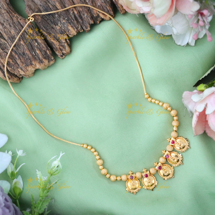 Exquisite Microgold Laxmi Necklace for Timeless Elegance