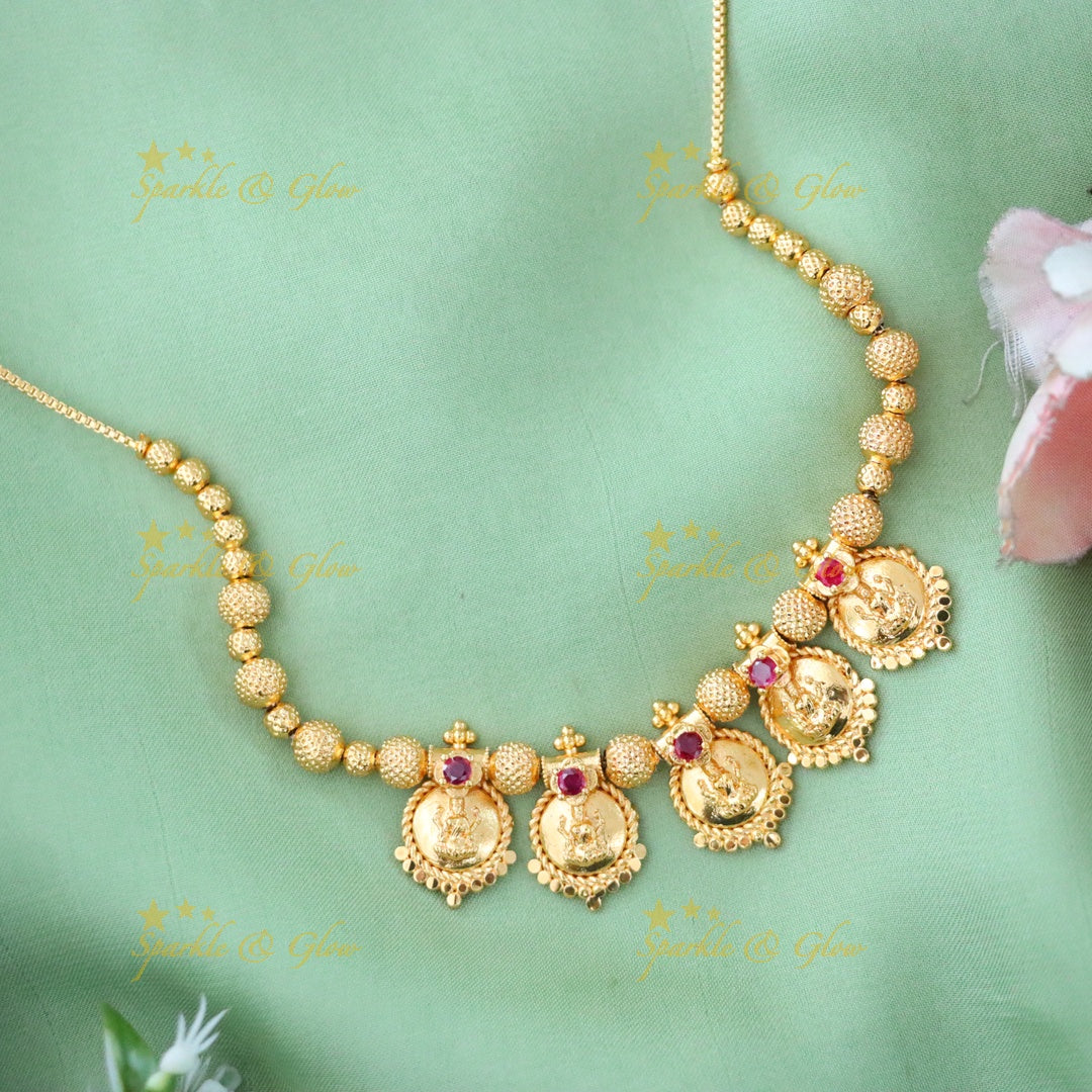 Exquisite Microgold Laxmi Necklace for Timeless Elegance