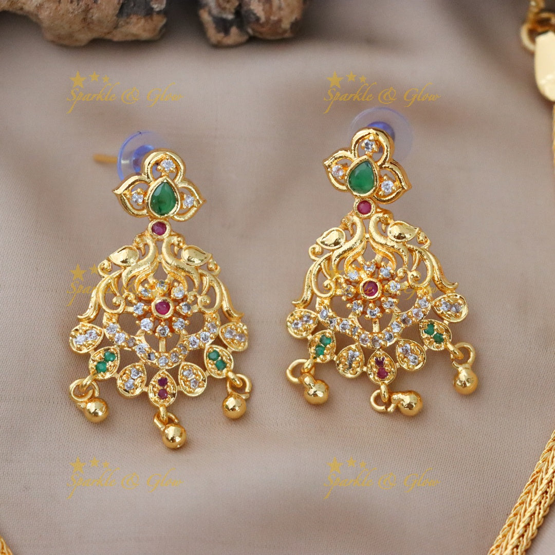 Exquisite Microgold Short Necklace Set