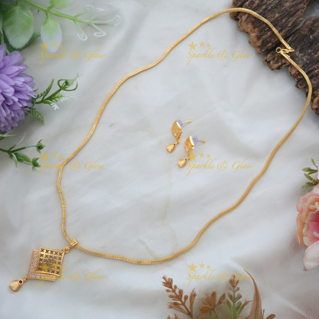 Stunning Microgold Long Necklace for Festive Celebrations