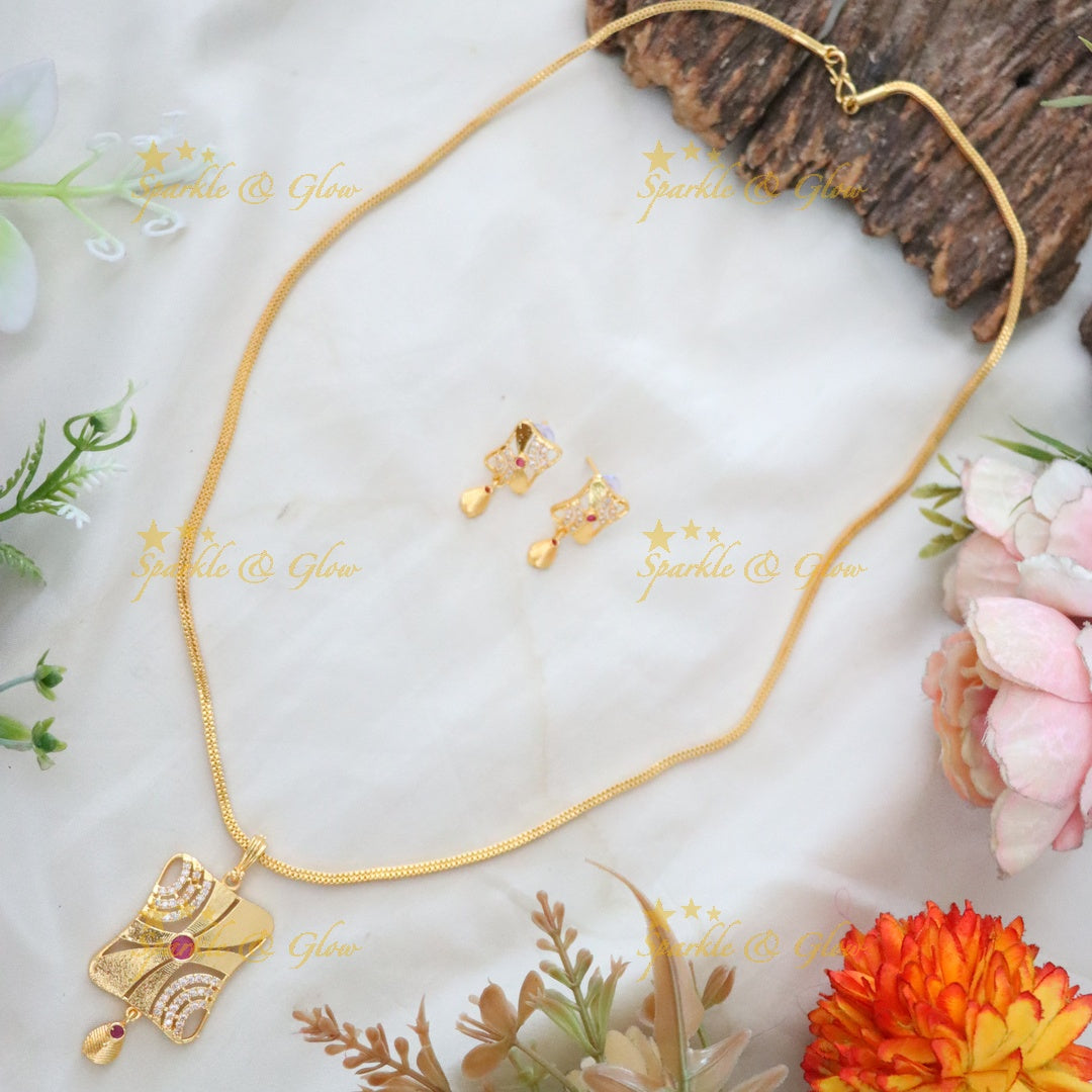 Premium Microgold Necklace Set for Festive Elegance