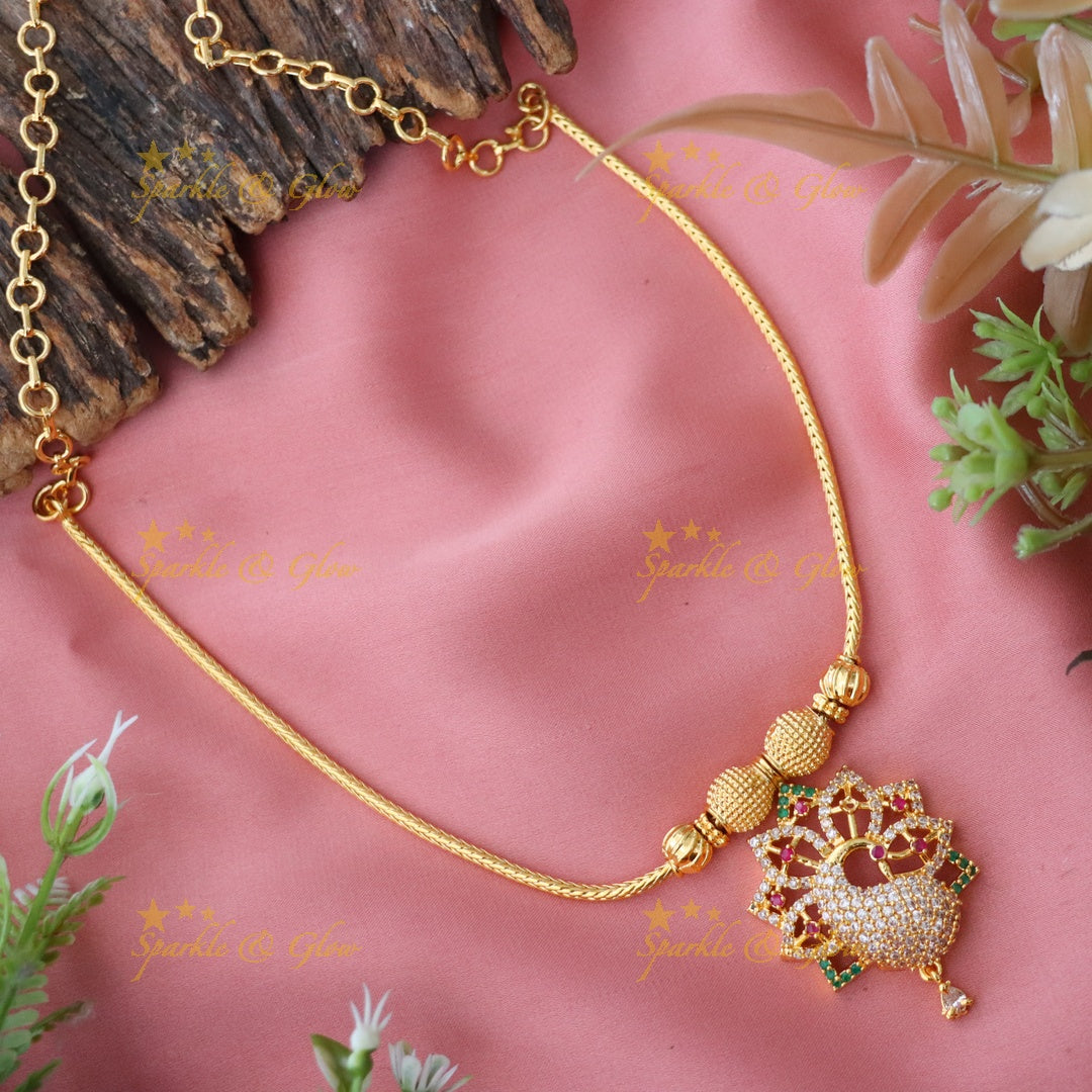 Elegant Microgold Necklace for Festive Celebrations