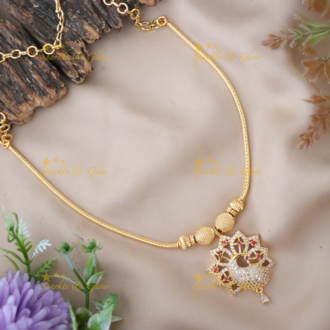 Elegant Microgold Necklace for Festive Celebrations
