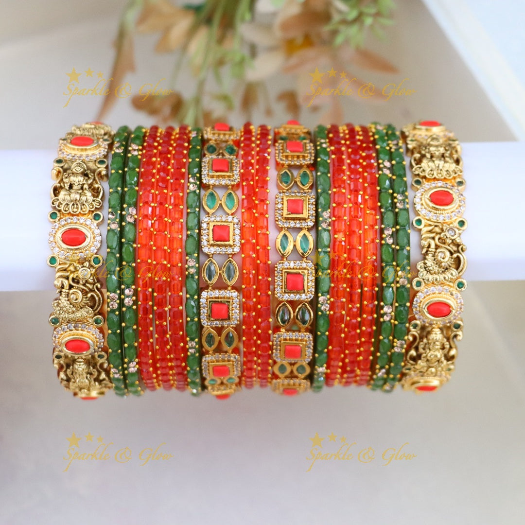 Exquisite Bridal Bangle Set - Lakshmi Design Collection