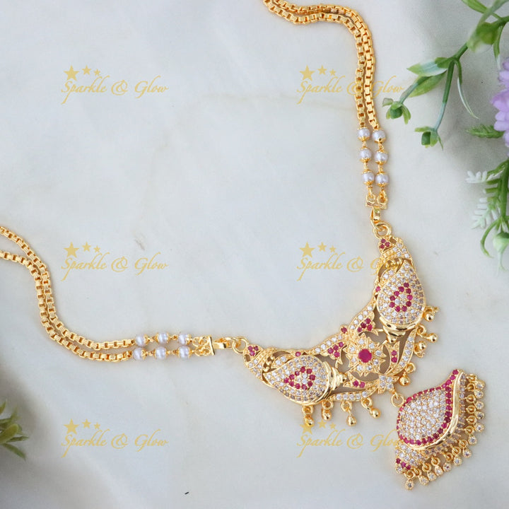 Exquisite Microgold Long Necklace for Graceful Weddings