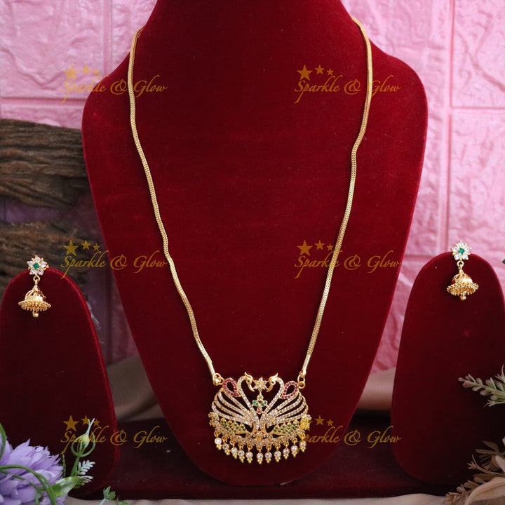 Microgold Long Necklace Set | Perfect for Weddings & Festivals