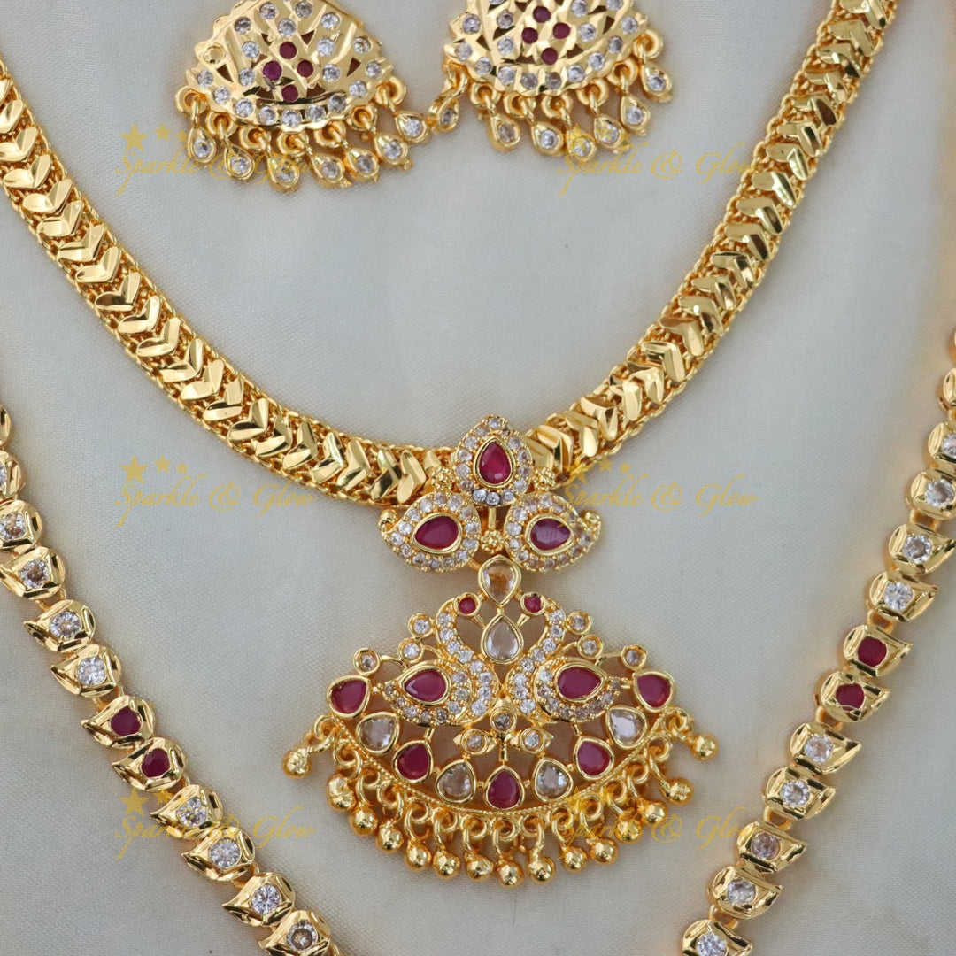 Luxurious Microgold Bridal Set for Elegant Weddings