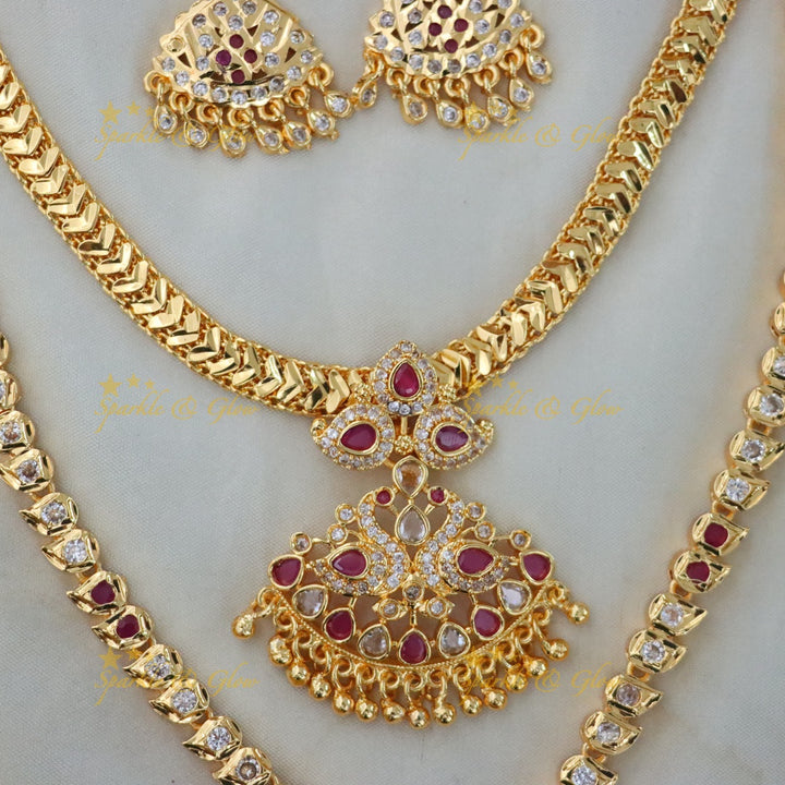 Luxurious Microgold Bridal Set for Elegant Weddings