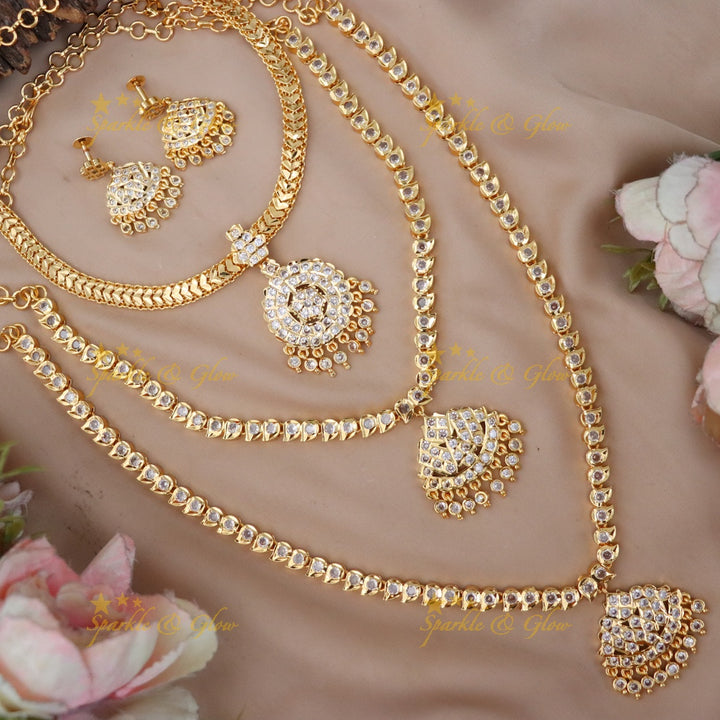 Elegant Microgold Bridal Necklace Set for Festivals