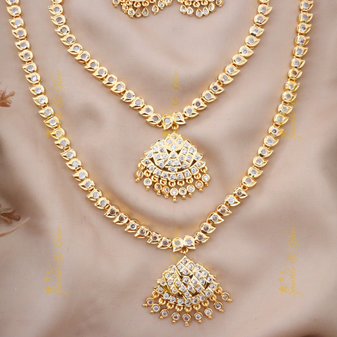 Elegant Microgold Bridal Necklace Set for Festivals