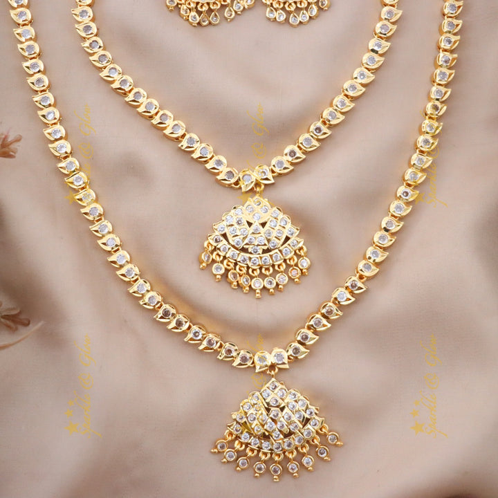 Elegant Microgold Bridal Necklace Set for Festivals