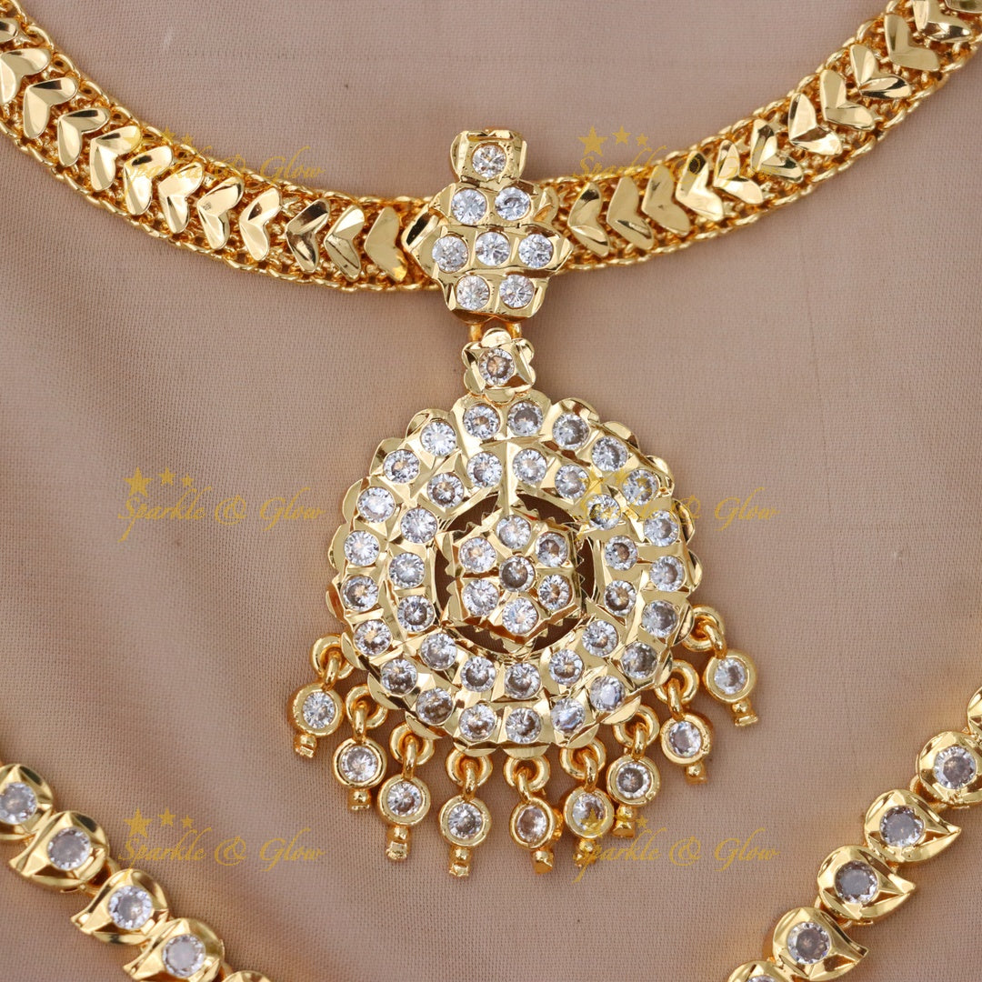 Elegant Microgold Bridal Necklace Set for Festivals