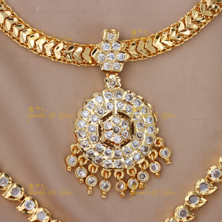 Elegant Microgold Bridal Necklace Set for Festivals