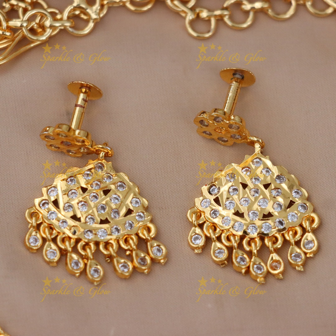 Elegant Microgold Bridal Necklace Set for Festivals