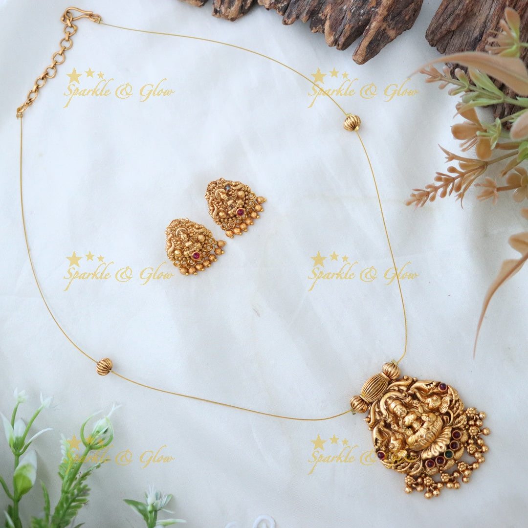 Exquisite Temple Necklace Set for Weddings & Festivities