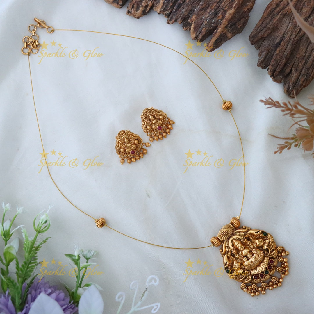 Exquisite Temple Necklace Set for Weddings & Festivities