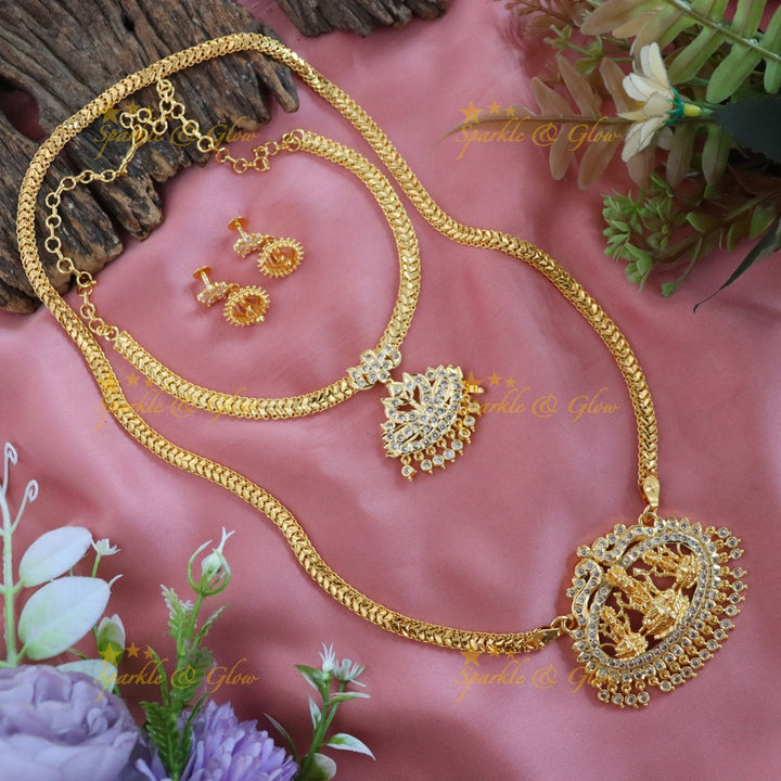 Exquisite Laxmi Bridal Microgold Necklace Set