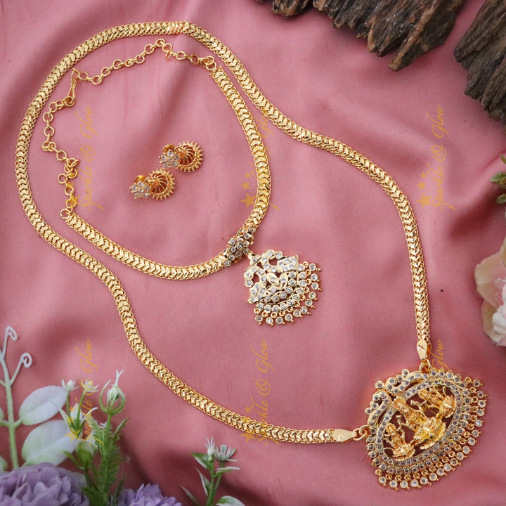 Exquisite Laxmi Bridal Microgold Necklace Set