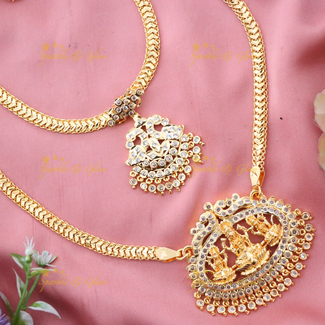 Exquisite Laxmi Bridal Microgold Necklace Set