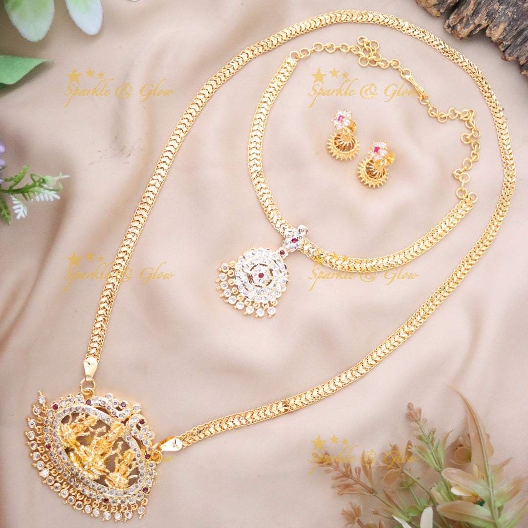 Exquisite Laxmi Bridal Microgold Necklace Set
