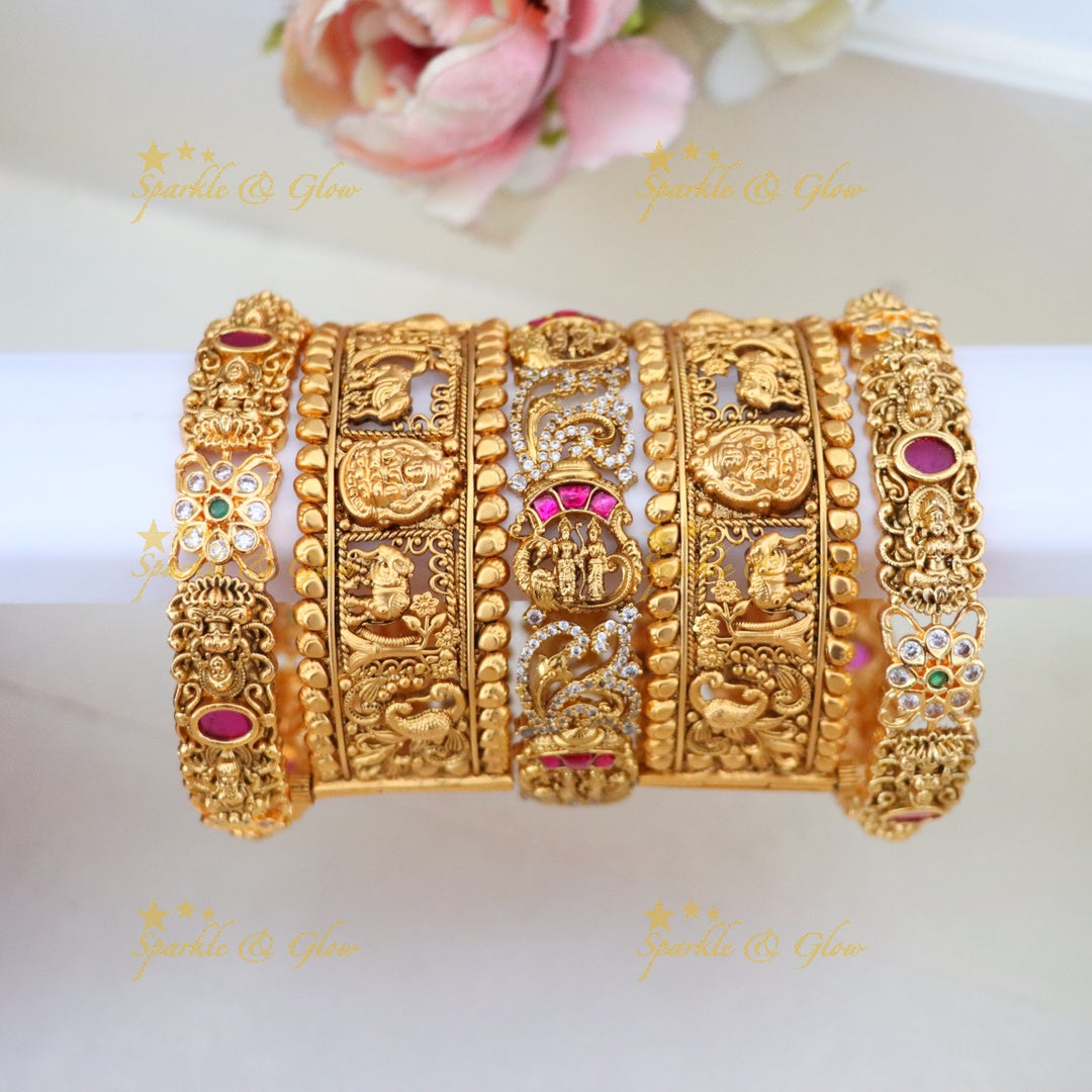 Exquisite Indian Bridal Bangles - Premium Replica Set
