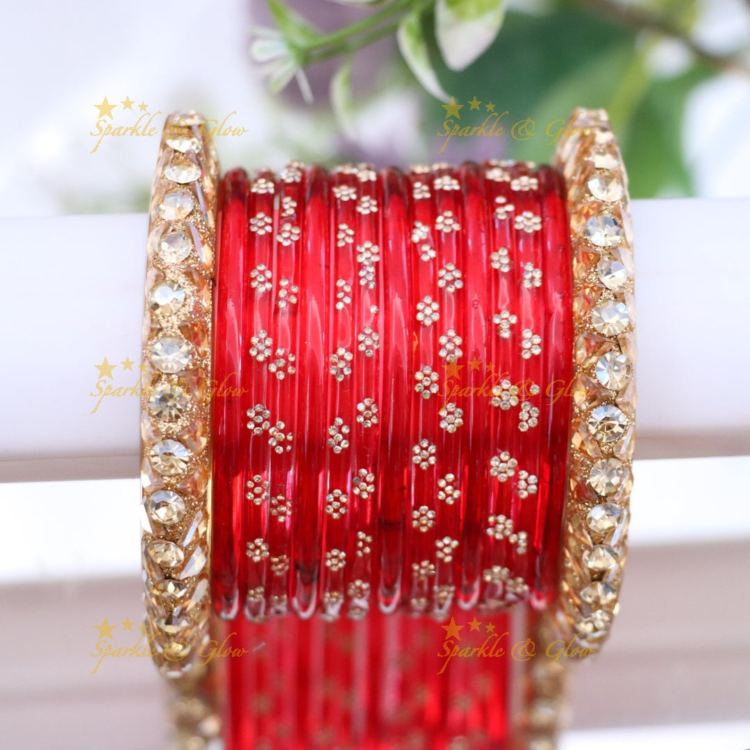 Exquisite Green Bangles for Brides - Imitation Jewelry
