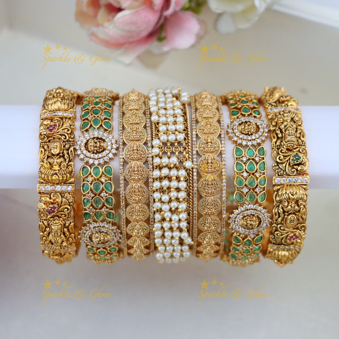 Exquisite Indian Bridal Gold Bangle Set for Weddings