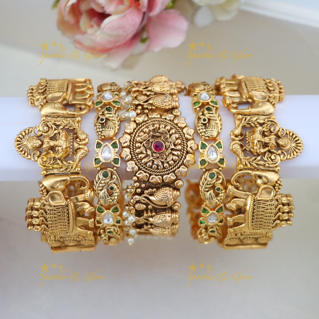 Exquisite Bridal Gold Bangles - Indian Heritage Collection